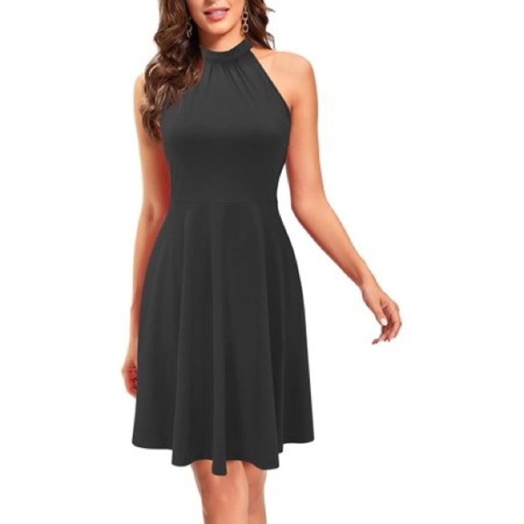 NWT Ouges Halter Neck Sleeveless Casual Dress - Picture 4 of 10